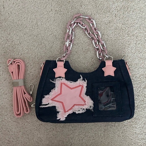 y2k denim star handbag / crossbody - Picture 1 of 7